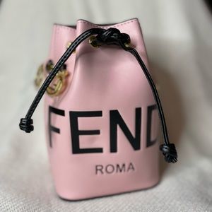 Fendi Bucket New Mon Tresor Pink Cross Body Bucket Bag